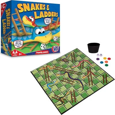 HTI Toys Traditional Games Snakes & Ladders Family Board Game Set - Image 1 of 3