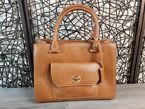 NEU OHNE ETIKETT DAVID JONES PARIS BRAUN HANDTASCHE TASCHE REISSVERSCHLUSS AUSTAUSCHBARER RIEMEN - Bild 1 von 9