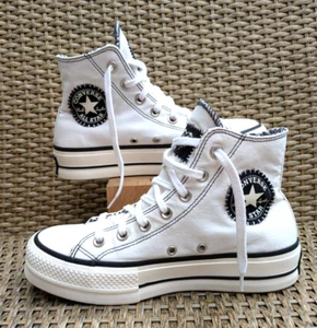 CONVERSE All Star Chuck Taylor Lift Platform High Top "Egret" Léopard 38 UK 5.5 - Imagen 1 de 15