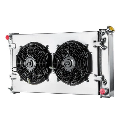 3-Core Aluminum Radiator+Shroud Fan Fits 1991-93 Chevy Caprice Buick Roadmaster Foto 1 de 4