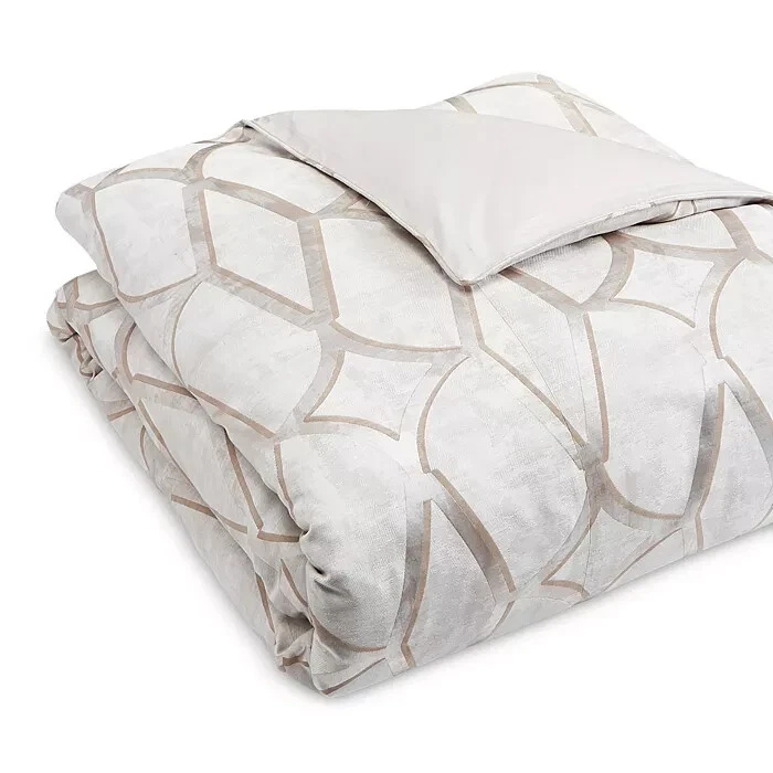 Hudson Park Collection Connettiva Full / Queen Duvet Cover Champagne