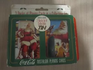 1995 Limited Edition 2 Decks of Coca Cola Nostalgia Playing Cards Sealed - Picture 1 of 4