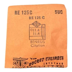 SUC RE125C RE 125C Watch Crystal 11.4x11.4 mm NOS Part Rocket Cylinder Benrus - Picture 1 of 1