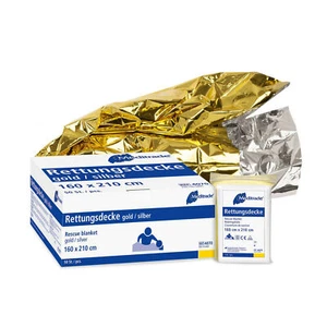 10 Stück Premium Rettungsdecke | Gold/Silber| 210 x 160 cm | Erste Hilfe Decke - Bild 1 von 1
