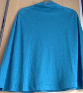 Majestic Filatures 30% Cashmere 70% Cotton Lined Teal Cape Top UK8 10 12 BNWT - Picture 1 of 6