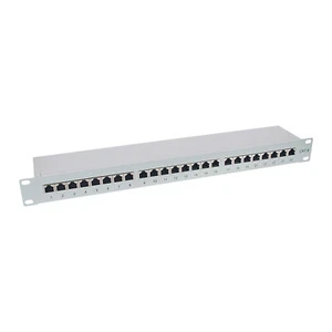 InLine® Patchfeld Cat.6, 24-fach, 48,26cm (19"), 1HE, lichtgrau, RAL7035 - Bild 1 von 3