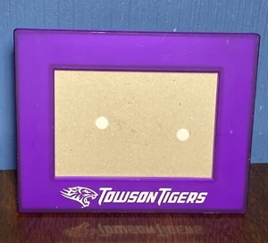 VINTAGE Towson University Tigers Picture Frame - Purple Lucite Y2K Aesthetic 5x7 - Picture 1 of 9