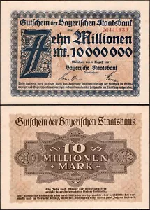 10 Millionen Mark 1923 - Serie: 441139 - Deutschland / München - Bayern - UNC - #E62 - Bild 1 von 4