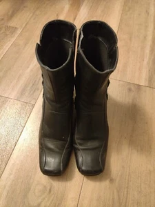 Ladies Next 8-inch high zipped black boots Size 4 EU 37 - Picture 1 of 10