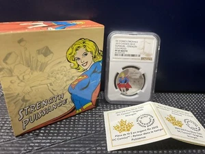 2015 S$10 DC Comics Originals Supergirl Strength NGC Pf69 Includes Ogp & Coa - Picture 1 of 9