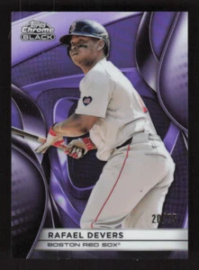 Rafael Devers 2025 Topps Chrome Black Baseball #4 Purple Refractor Parallel /75 - Picture 1 of 2