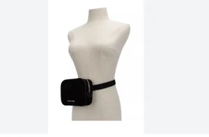 MICHAEL KORS croc embossed faux-leather belt bag fanny pack -Black - S/M - Picture 1 of 11