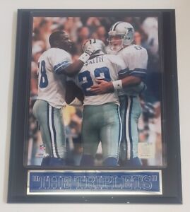 THE TRIPLETS IRVIN-SMITH-AIKMAN DALLAS COWBOYS FRAMED 8X10 PHOTO-10.5x13 PLAQUE