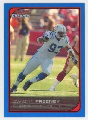 2006 Bowman Chrome blue refractor  /150 Dwight Freeney Indianapolis Colts #130 - Image 1 of 2