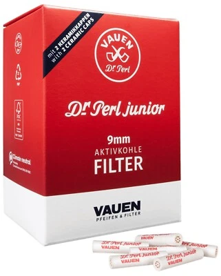 VAUEN Dr. Perl 180 Pfeifenfilter Aktivkohle 9mm | Filter JUMAX Stückzahl wählbar - Bild 1 von 3