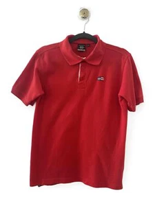 Phat Farm Polo Mens Youth Large Red Collared Shirt Short Sleeve Mesh Cotton  - Picture 1 of 11