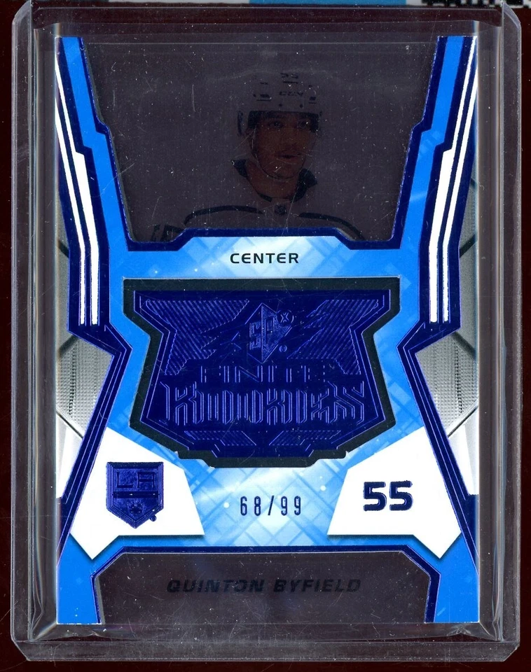 2021-22 SPx Finite Rookies Platinum #F3 Quinton Byfield 68/99 - Image 1 of 2