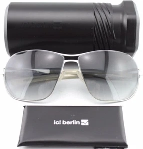 Ic Berlin Ella Sonnenbrille Glas Chrom Metallgestell grau Farbverlauf getönt - Bild 1 von 7