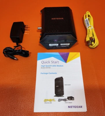 Netgear High Speed Coaxial Cable Modem DOCSIS 3.0 Model CM700-100NAR Refurb Unit - Image 1 of 4