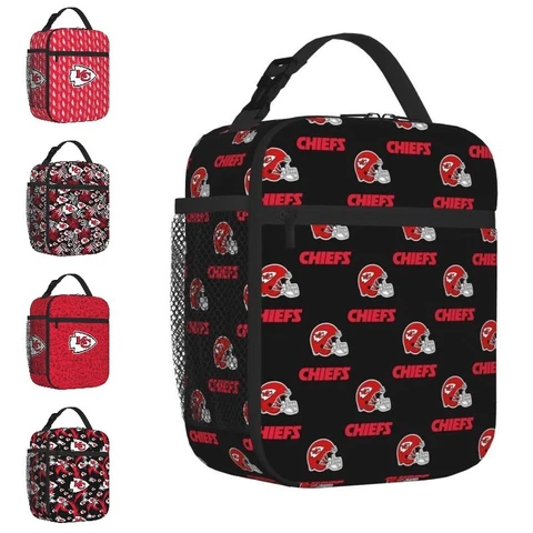 Kansas City Chiefs Portable Insulated Lunch Bag Outdoor Picnic Bags,fans Gift Cover