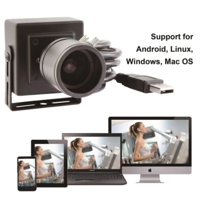 Mini cámara USB UVC CMOS OV9712 HD 1,0 MP 720P cámara web con lente varifocal de 2,8-12 mm Foto 1 de 4
