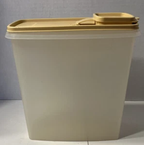 Tupperware #1588-3 20 Tassen XL Müslibehälter Vorratsbehälter transparent mit beigem Deckel - Bild 1 von 14