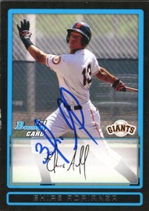 2009 Bowman EHIRE ADRIANZA Signed Card autograph AUTO GIANTS BRAVES WORLD SERIES