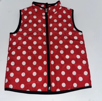 Niña JK Chaleco Caqui Rojo y Blanco Lunares Niñas Pequeño 4T Negro Recortado Cremallera Foto 1 de 2