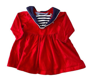 Tommy Hilfiger 3-6 Months Baby Girl Dress Sailor Nautical Red   x