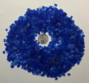 ECHTES SURF GETROMMELTES MEERESGLAS AUS PUERTO RICO / 7 OZ KOBALTBLAU #3 - Bild 1 von 2