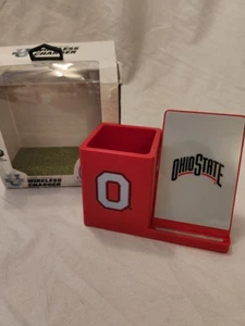 Collegiate U Wireless Charger and Desktop Organizer Ohio State Buckeyes NEW - Zdjęcie 1 z 2