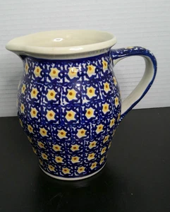 Boleslawiec handgefertigt in Polen Krug Utensil Topf 6,5" hoch - Bild 1 von 5