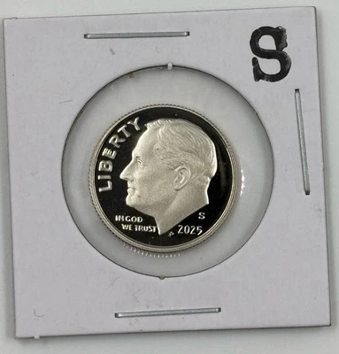 Moneda de diez centavos Roosevelt 2025 S a prueba de CLAD sin circular como nueva en Estados Unidos ⭐LISTA PARA ENVIAR 2⭐ Foto 1 de 2