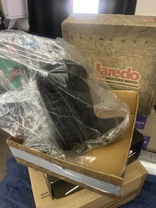 Neu Laredo Herren Cowboystiefel Schwarz Größe 8 Leder - Bild 1 von 4