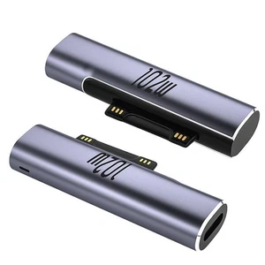 Adaptateur Chargeur Magnétique USB C Finition Gris Élégante Convient pour Un Utilisation Quotidienne - Photo 1/9