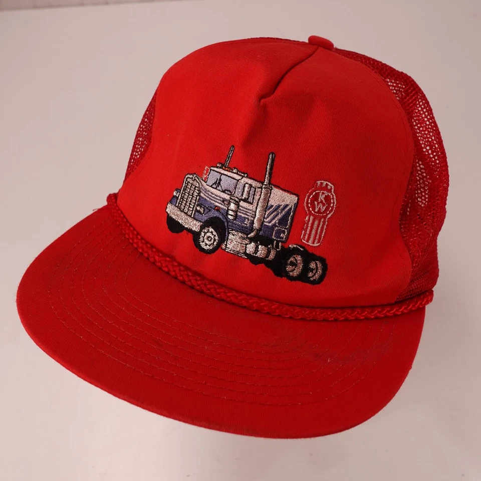 Gorra de camionero de malla roja Kenworth Truck para hombre gorra ajustable de poliéster Foto 1 de 4