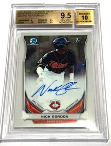 2014 Bowman Chrome Draft Nick Gordon Auto 1st #BCA-NG BGS 9.5/10 Gem Mint Twins - Picture 1 of 2