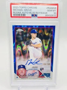 2023 Topps Chrome Michael Grove Baseball Card GEM MT PSA10 - Picture 1 of 2