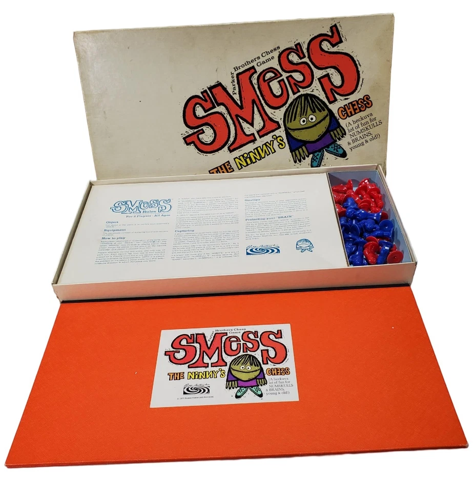 SMESS The Ninny's Chess Board Game 1970 VINTAGE Parker Brothers 100% Complete - Image 1 of 4
