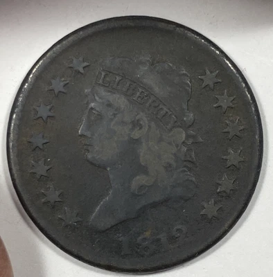 1812 Classic Head Large Cent .01. Decent Fine.  - Image 1 of 3