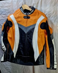 Lionstar Motorbike Motorcycle Real Leather Racing Jacket with CE Approve Armours - Picture 1 of 3