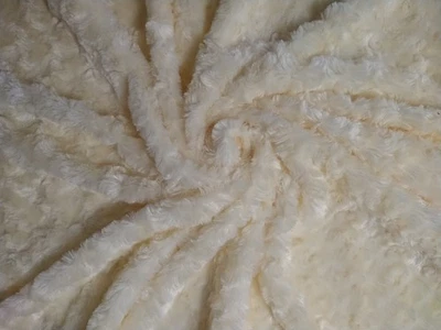 Tela remolino rosa crema Minky felpa piel sintética 60" ancho x 46" largo Foto 1 de 4