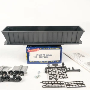 Roundhouse HO Scale Undecorated Black 50' Bathtub Gondola Kit 1660 (H) - Picture 1 of 4