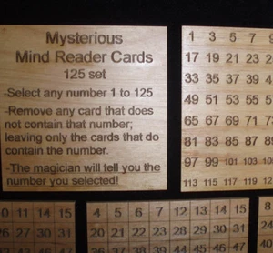Wood Mind Reader cards - new design to 125 unique - Picture 1 of 2