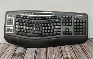 Microsoft Wireless Laser Keyboard 5000 Cushioned Model: 1074 Color Black. Tested
