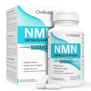 NMN Supplements with Maximum Strength | 500mg Per Capsule | Powerful Boost NAD+ - Picture 1 of 7