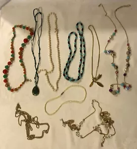 (9) Costume Jewelry Necklaces - Picture 1 of 1