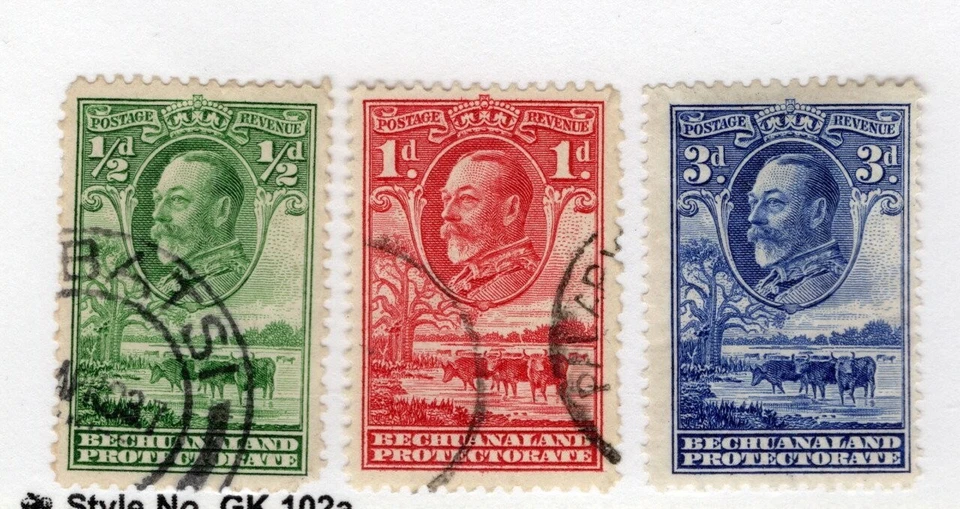 BRITISH BECHUANALAND  #105, 106  USED  #108 MINT H - Image 1 of 1