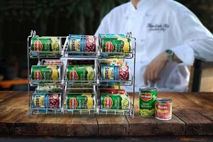 Dosen Lebensmittel Organizer Aufbewahrung 36 Dosen Halter Küche Schrank Speisekammer Regal Regal - Bild 1 von 5