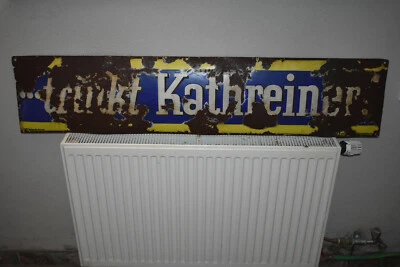 Original Altes Emailschild Trinkt Kathreiner,XXL,Kaffee,Reklame Tante Emma,Deko - Bild 1 von 2